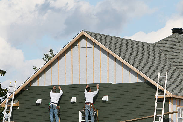 Professional Storm Damage Siding Repair technician working in Nobleton, FL